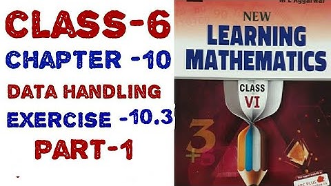 6th class chapter- 10 data handling exercise 10.3 (part -1) ml Aggarwal