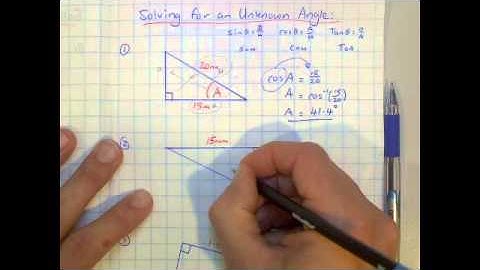 Finding Unknown Angle Using Trig