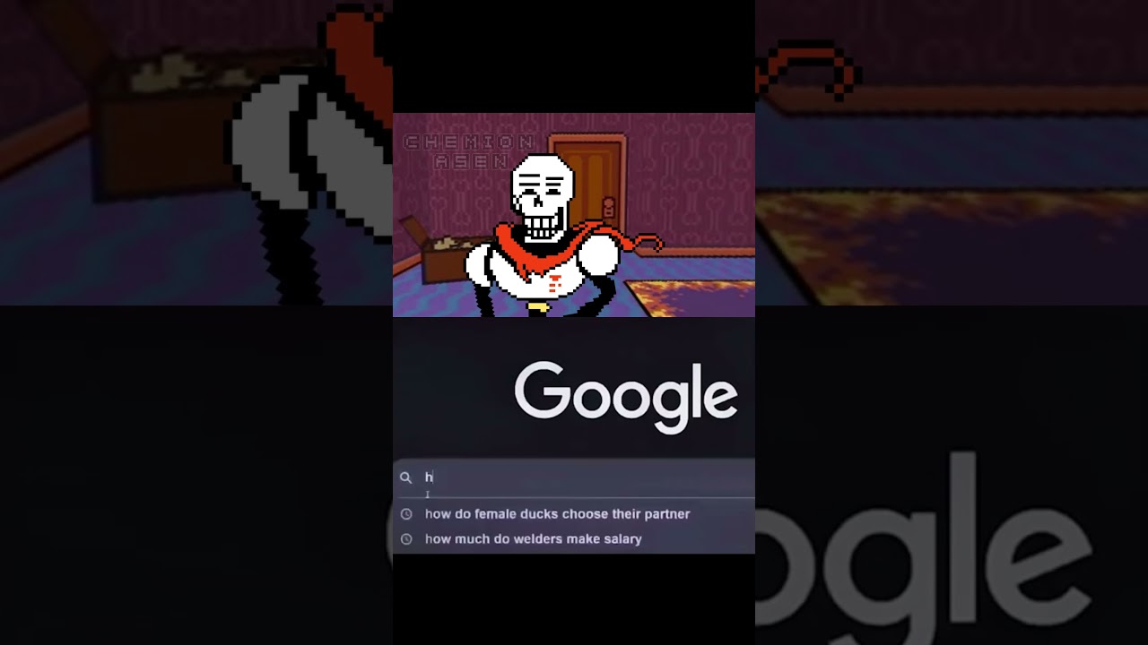 Papyrus Googled Google on Google  #asen  #undertale #papyrus #undyne