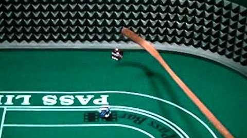 Dice Control: Slow Motion Dice Throw, Using A Hardway Set, Throw 1