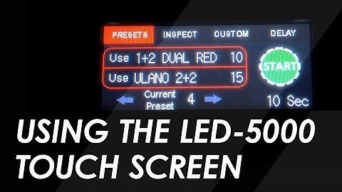 Using the LED 5000 Exposure Unit Color Touchscreen