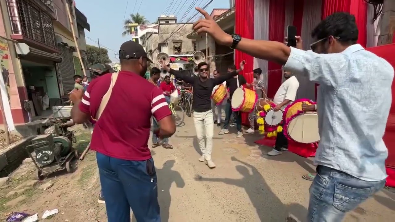 Anand Dhol Tasha Playing Casio Monu Da in katwa Swarasati puja ♥️ 🎹❤️‍🔥 