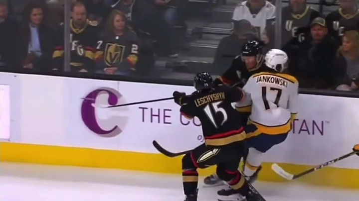 Brayden McNabb match penalty on Mark Jankowski - T...