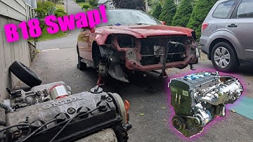 B18 Swapping An EK Civic: 15 Minutes Of Time Lapse