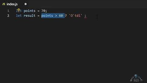 JavaScript asoslari. 10-Dars. Ternary shartli operatori haqida.