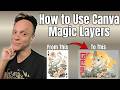How to Use Canva Magic Layers | Create a Unique Design Step by Step Full Tutorial