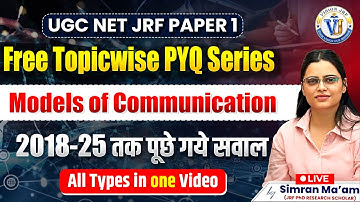 UGC NET Paper 1 | Models of Communication PYQs 2018-25 | Free Topicwise Series | By Simran Mam