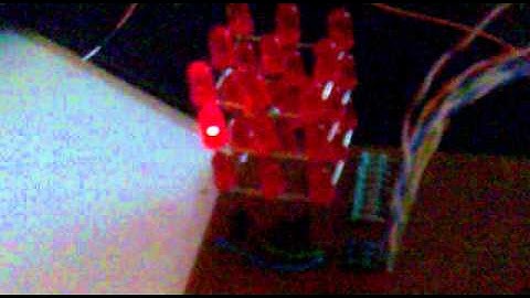 3x3x3 LED cube controlled by arduino