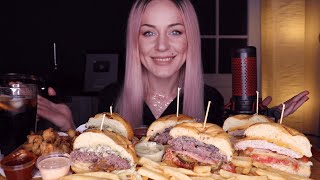 Mukbang | Бургеры, Фри, Курица | Burgers, Fries, Chicken Не Asmr