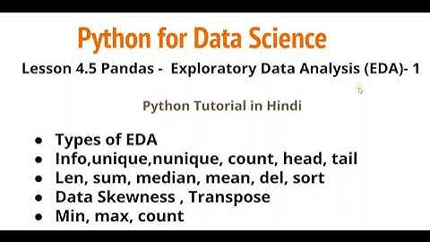 Exploratory Data Analysis - 1 | EDA with Pandas | Data Analysis with Pandas