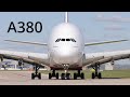 Airbus A380 perfect crosswind takeoff