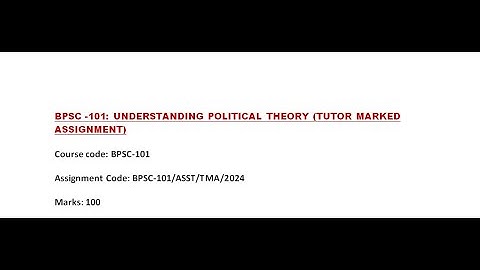 IGNOU Solved Assignment 2024 | Political Theory Full Solution (Easy Explanation) BPSC-101