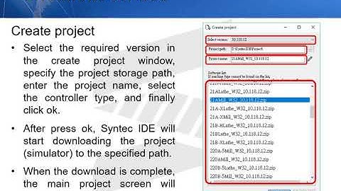 Syntec IDE  Open a project with Syntec IDE