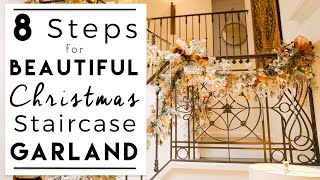 CHRISTMAS DECORATING | Christmas Garland Decoration for Your Stairway