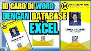 Cara buat ID CARD di Word dengan Database Excel