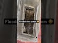 HVAC ducts should not look like a rover runs though it 😳 #hvac #waterleaks #hvactech #hvactech