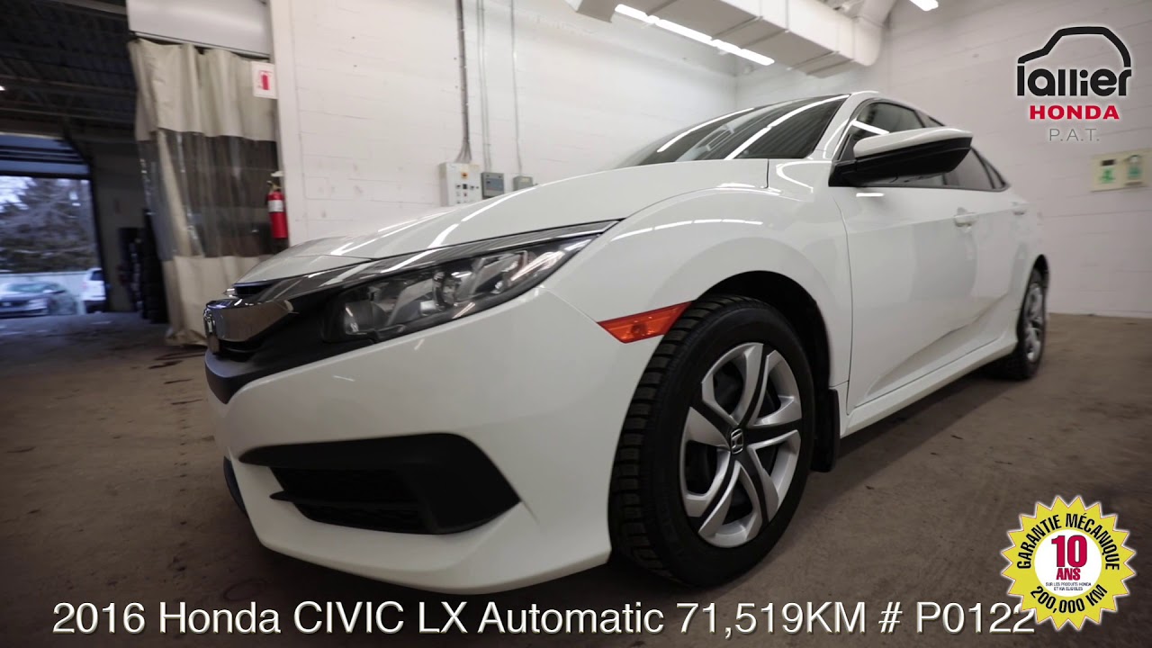 2016 Honda CIVIC LX Automatic 71,519KM # P0122 - YouTube