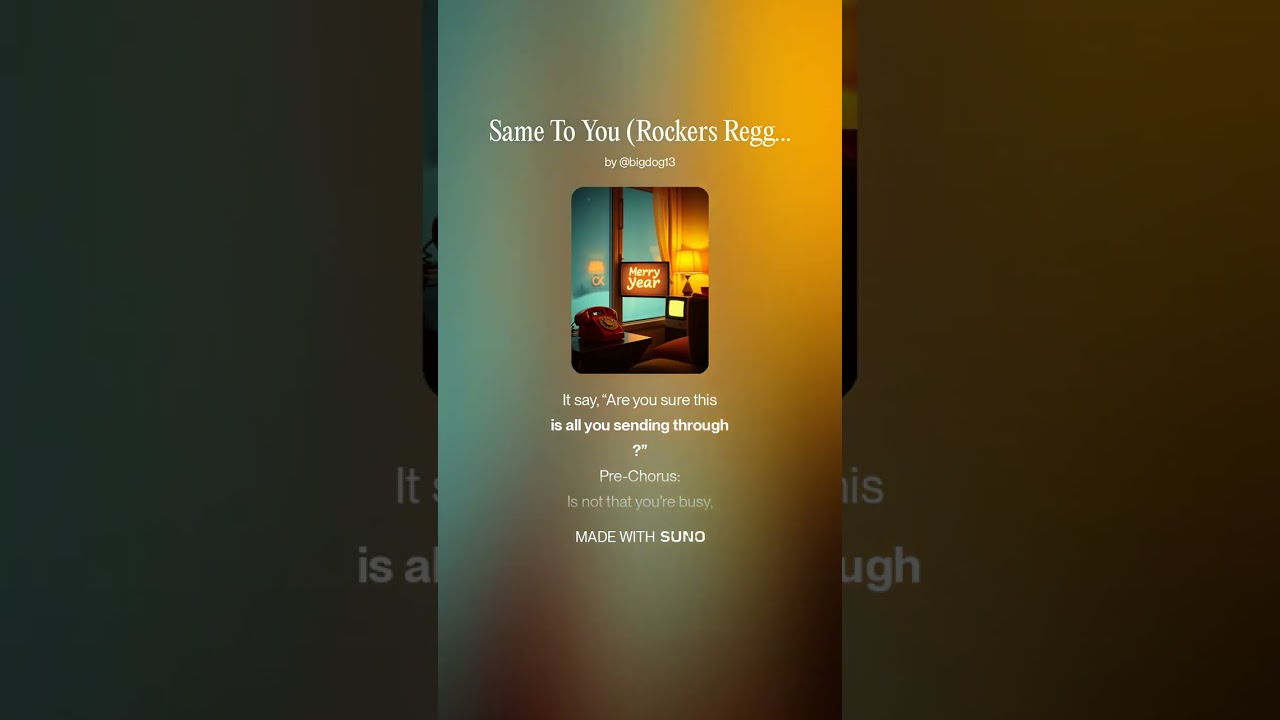 Same To You (Say Something Back!) (Rockers Reggae) (Male) | Verman Bedessee and BDC A.I.M. Band