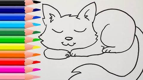 LEARN HOW TO DRAW A SLEEPING CAT! BLACK CAT APPRECIATION DAY!