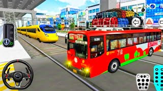 New Express Bus Vs Bullet Train - Bus Driving Simulator 3D- City Bus - Car Games - Android Gameplay  screenshot 4