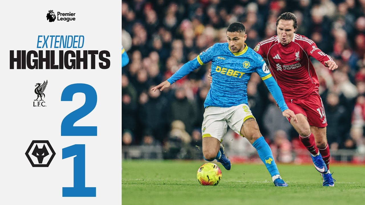 Santi Bueno scores in Anfield loss | Liverpool 2-1 Wolves | Extended highlights