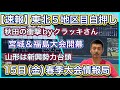 【15日(金)速報】春季大会→東北地区目白押し!秋田はまさか二強が破れるbyクラッキさんレポート、山形も新興勢力台頭!岩手も、宮城と福島は今日開幕【春季大会情報局克