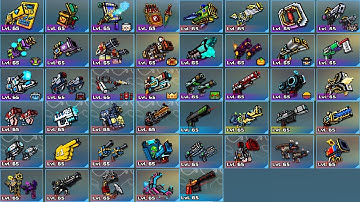Pixel Gun 3D - Using All 65 LvL Back Up Weapons Challenge
