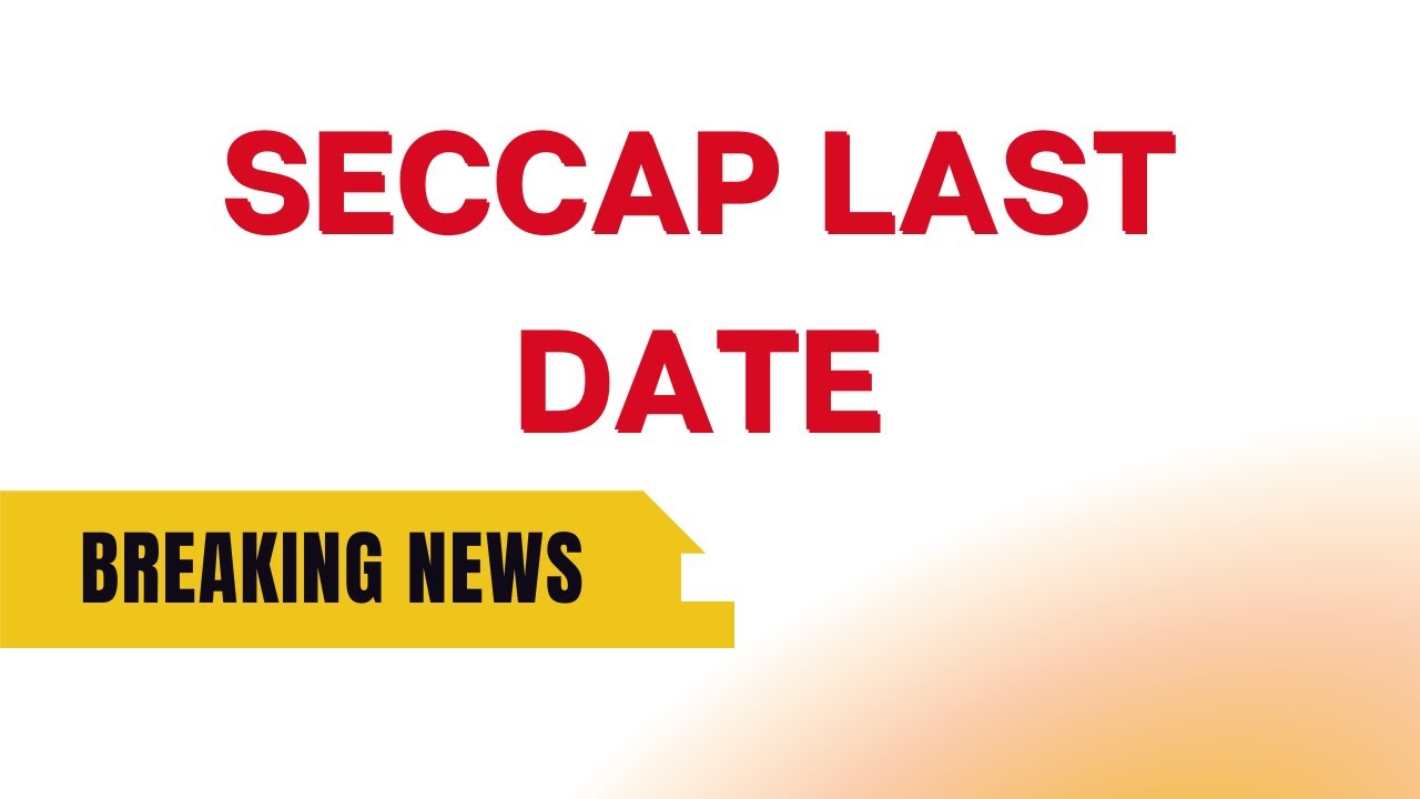 SECCAP Online Registration Last Day || 11th Class Government Colleges Admissions Last Date2022