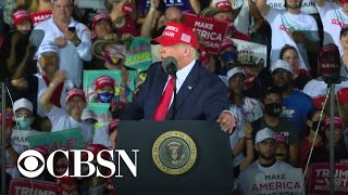 Trump rally crowd chants \\