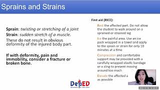 Module 7: Safety, Injuries, First Aid and Disabilities (Part 1)