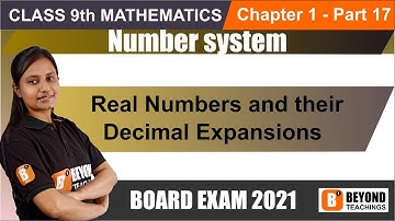 Real Numbers and Their Decimal Expansions -CLASS 9TH - Mathematics - | Part - 17