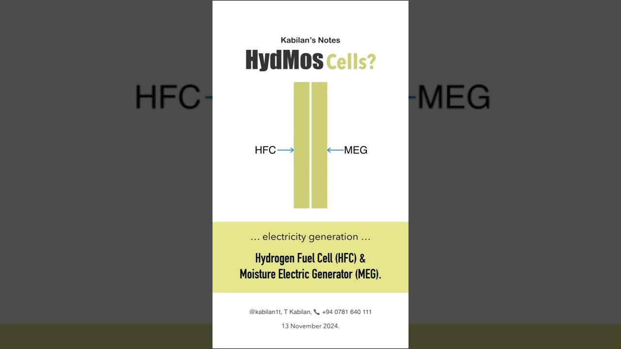Kabilan’s Notes: HydMos Cells?