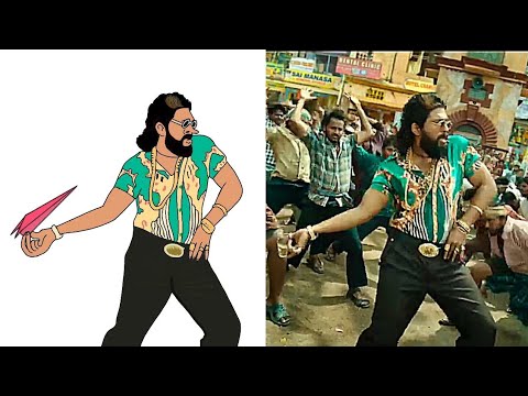 Pushpa Pushpa Song Funny Drawing Meme Pushpa 2 Allu Arjun Rashmika Sukumar