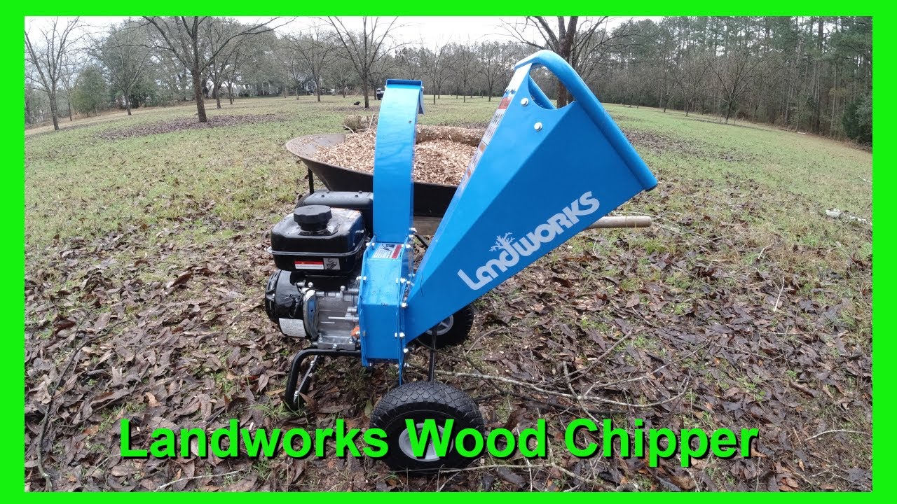 Landworks Wood Chipper Unbox, Assembly, and Use YouTube
