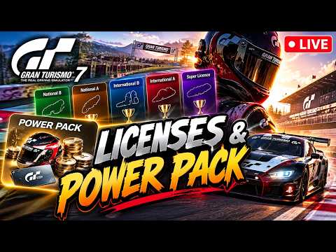 Gran Turismo 7 🔴GRINDING LICENSES & POWER PACK! 🏁