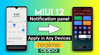 MIUI 12 Notification panel Enable in Realme/Oppo Any Devices |Change notification panel Realme/Oppo screenshot 5