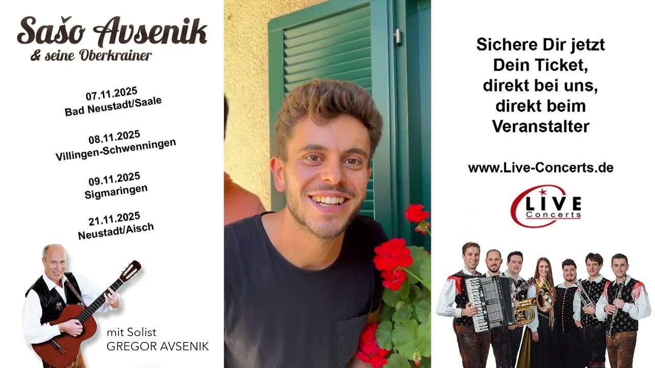 Saso Avsenik und seine Oberkrainer Herbst 2025 - LIVE-Concerts