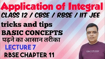 Application Of Integration Class 12 RBSE/ area of bounded regions /important for cbse / IIT JEE / L7