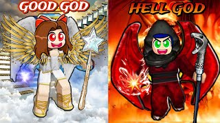 Roblox WE Become GOOD GOD Vs BAD GOD in Ultra God Power Tycoon 😇😈