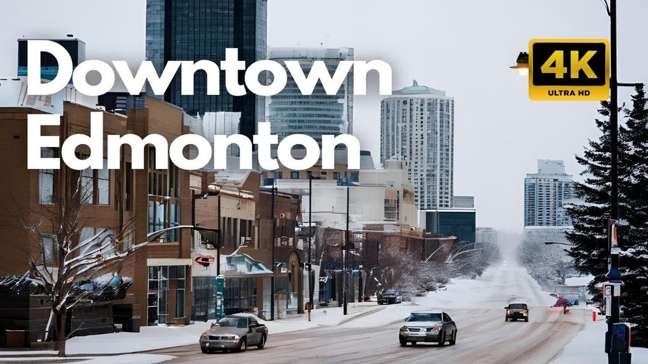 Winter Life in Whyte Avenue & Downtown, Edmonton Canada 2025 4K
