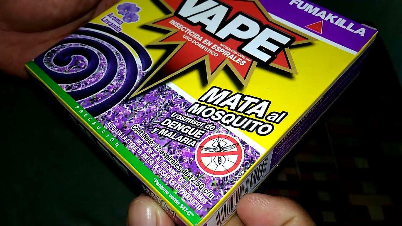 Vape Insecticida Insecticida en espirales anti mosquitos marca VAPE con olor a lavanda ...