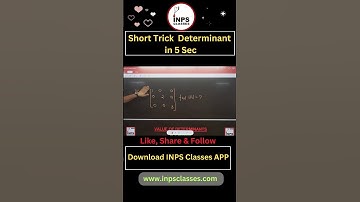 Short Trick  to calculate Determinant in 5 Sec | NIMCET | IIT JEE | CUET | MAHCET #inpsclasses