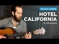 Guitar lesson for hotel california by the eagles acoustic no capo