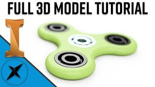 Fidget Spinner 3D Model Full Tutorial | Autodesk Inventor screenshot 2