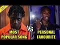 RAPPERS MOST POPULAR SONG VS MY PERSONAL FAVOURITE SONG