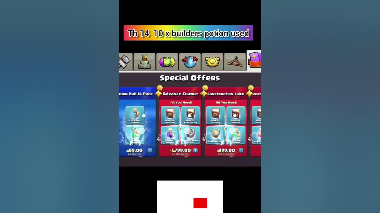 Th 14 10x builders potions used in my village gamingrascal 