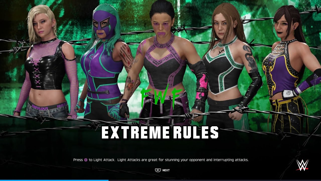 Fatal 5 way extreme rules match for the number 1 contender for the FwF divas championship