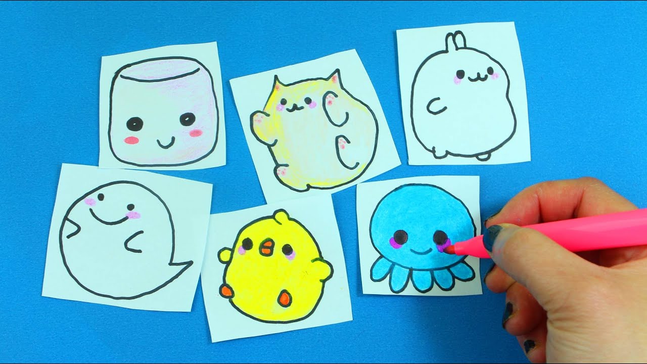 How to Draw Cute Kawaii Animals SUPER EASY! Plus Miniature Doll ...