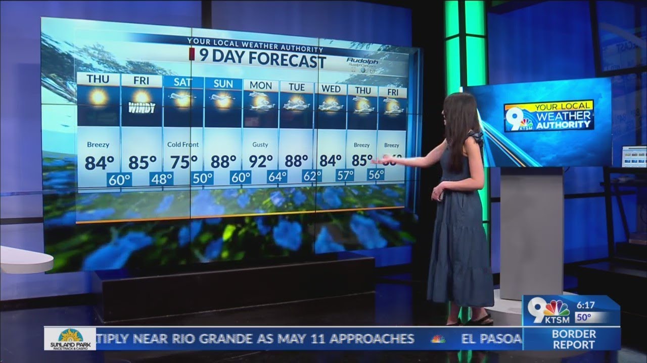 Thursday forecast: Breezy to windy at times - YouTube