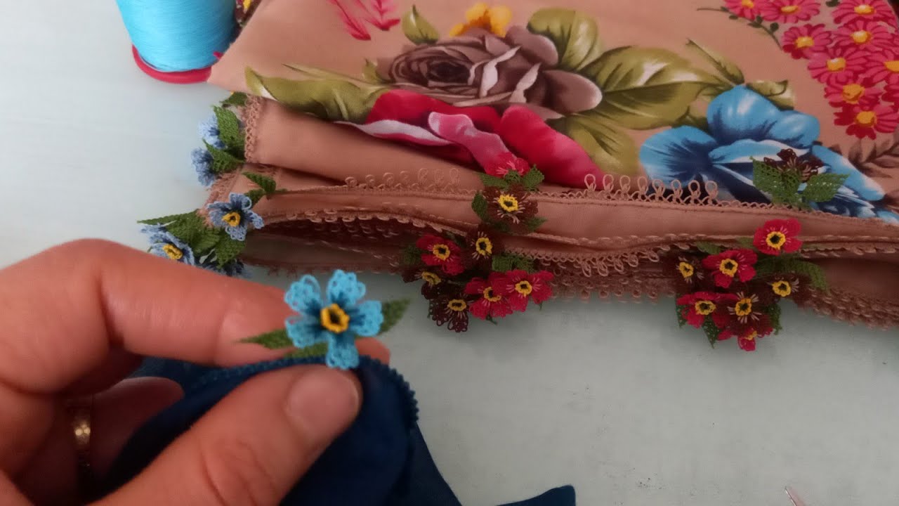 minyatür çiçek yapımı (iğne oyası)